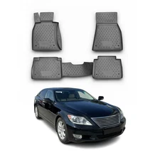 OMAC Floor Mats Liner for Lexus LS460 2007-2012 Black TPE All-Weather 4 Pcs