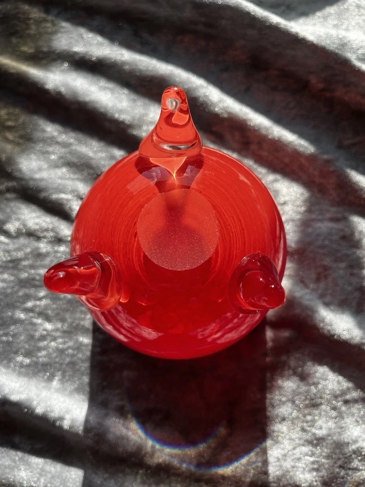 Dutz Collection, Glas auf 3 Füßchen, rot, 10 cm - Bild 3 von 3
