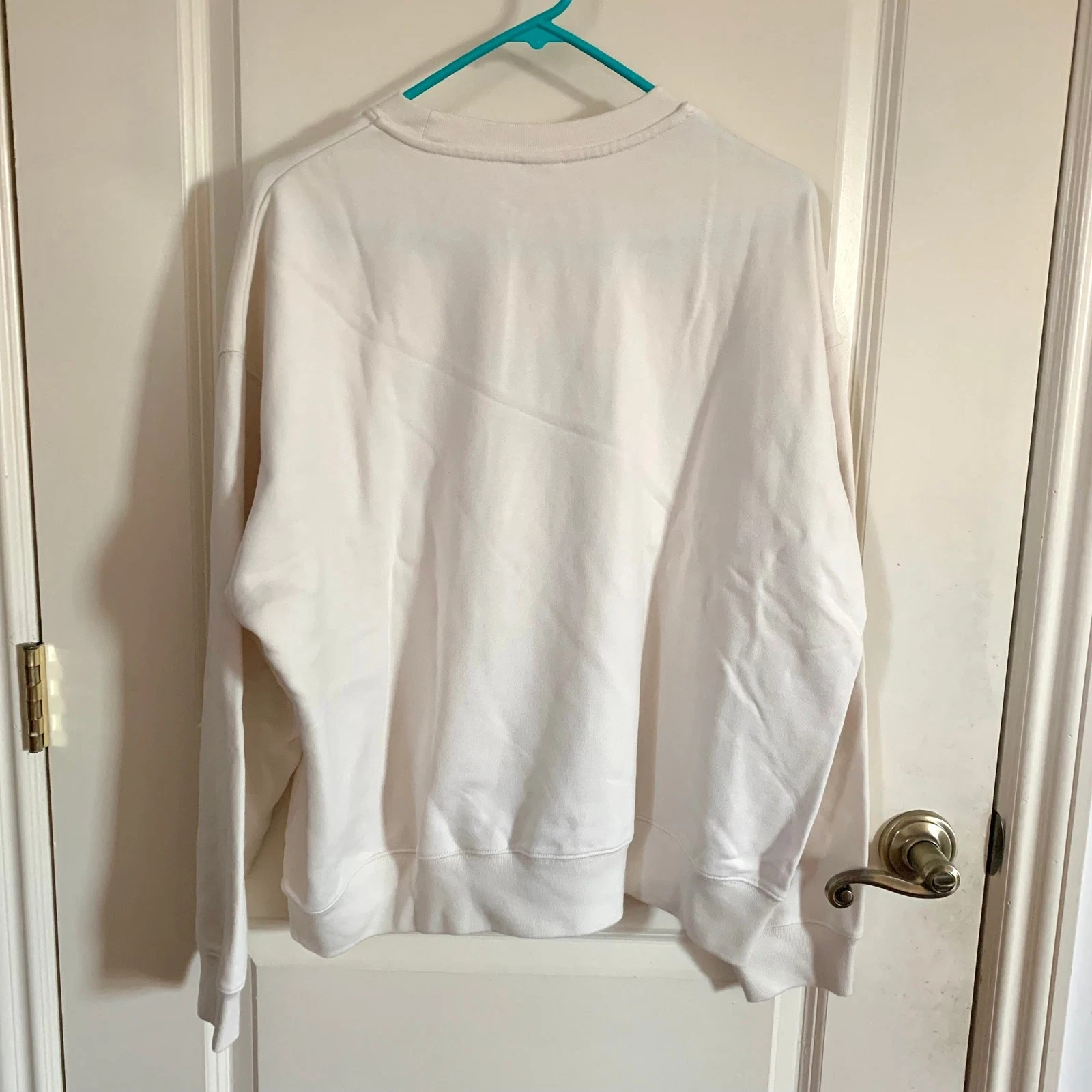 OFF WHITE Felpa nuova con etichette Mofusand Uniqlo Collab Teddy Meow stampata ricamata bianco sporco M