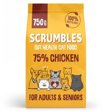 Scrumbles Dry Food for Adult & Senior Cats  750g, Healthy & Delicious 10.33 per kilo