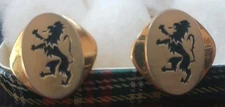 Bit O Scotland Rampant Lion Animal  Vintage Cuff Links