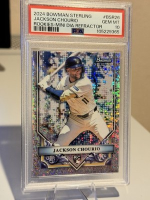 2024 Bowman Sterling - RC Jackson Chourio #BSR-26 Mini-Diamond Refractor 11/150