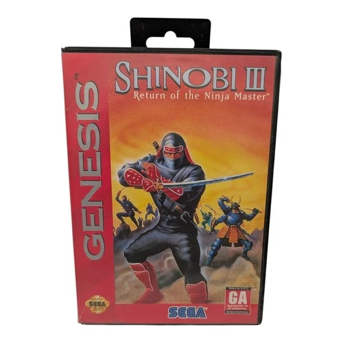 Shinobi III 3 Return Of The Ninja Master Sega Genesis w/ Case Tested