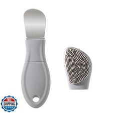 Blackhead Remover Tool,Silicone Face Scrubber, 2 in 1 Nose Scraper for Deep C