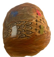 VTG Pheasant Feather Hat 1950  s Cocktail Fascinator Derby Costume Black Tie