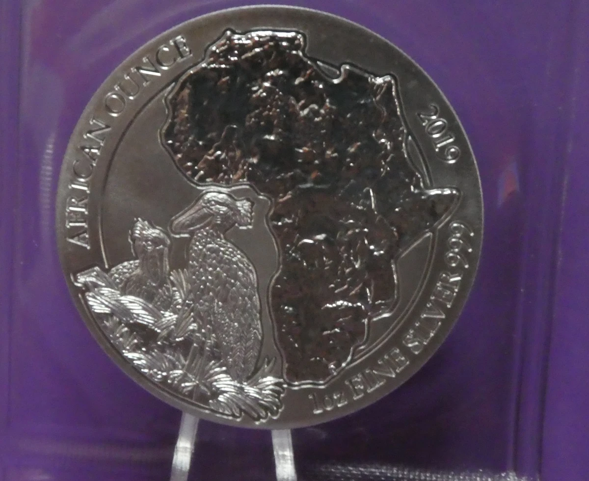 Ruanda 50 Francs 2019 Picozapato. African Ounce 1oz 999. ( Schuhschnabel )