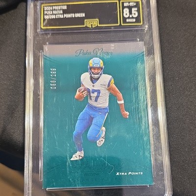 Panini 2024 Prestige Puka Nacua Rams #175 Xtra Points Green /299 GMA 8.5