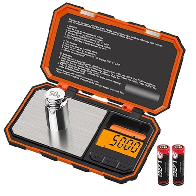 UNIWEIGH Digital Pocket Scale 200g/0.01g with Calibration Weight & LCD Display