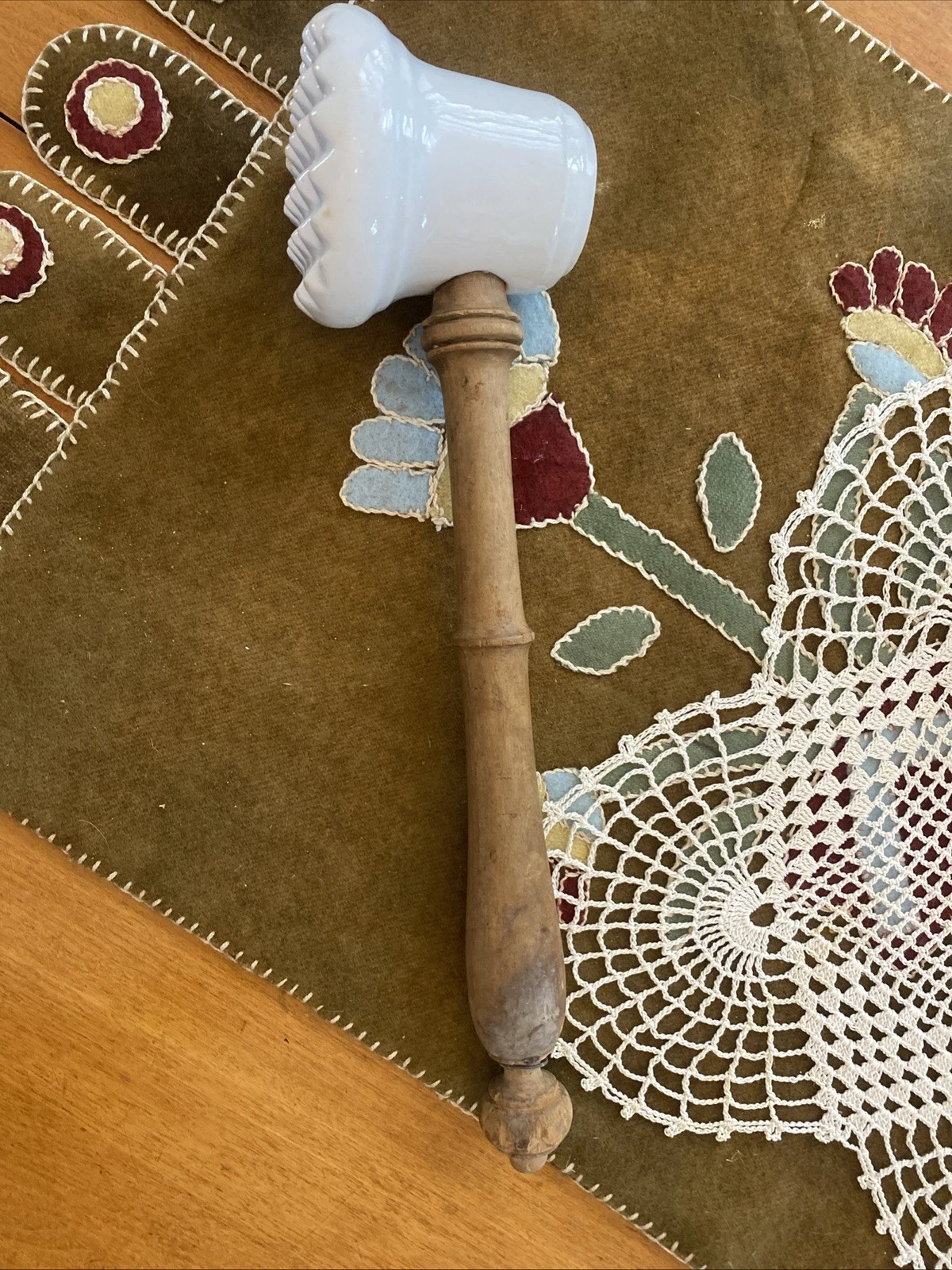 Antique Porcelain Meat Tenderizer w/ Wood Handle
Opens in a new window or tab