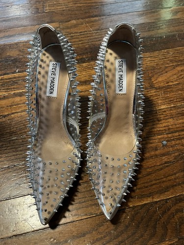 steve-madden-vala-s-pumps-spikes-clear-9-5-ebay