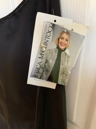 Vintage Jessica McClintock Black Maxi Long Skirt Formal Size 10 NEW - Picture 4 of 9