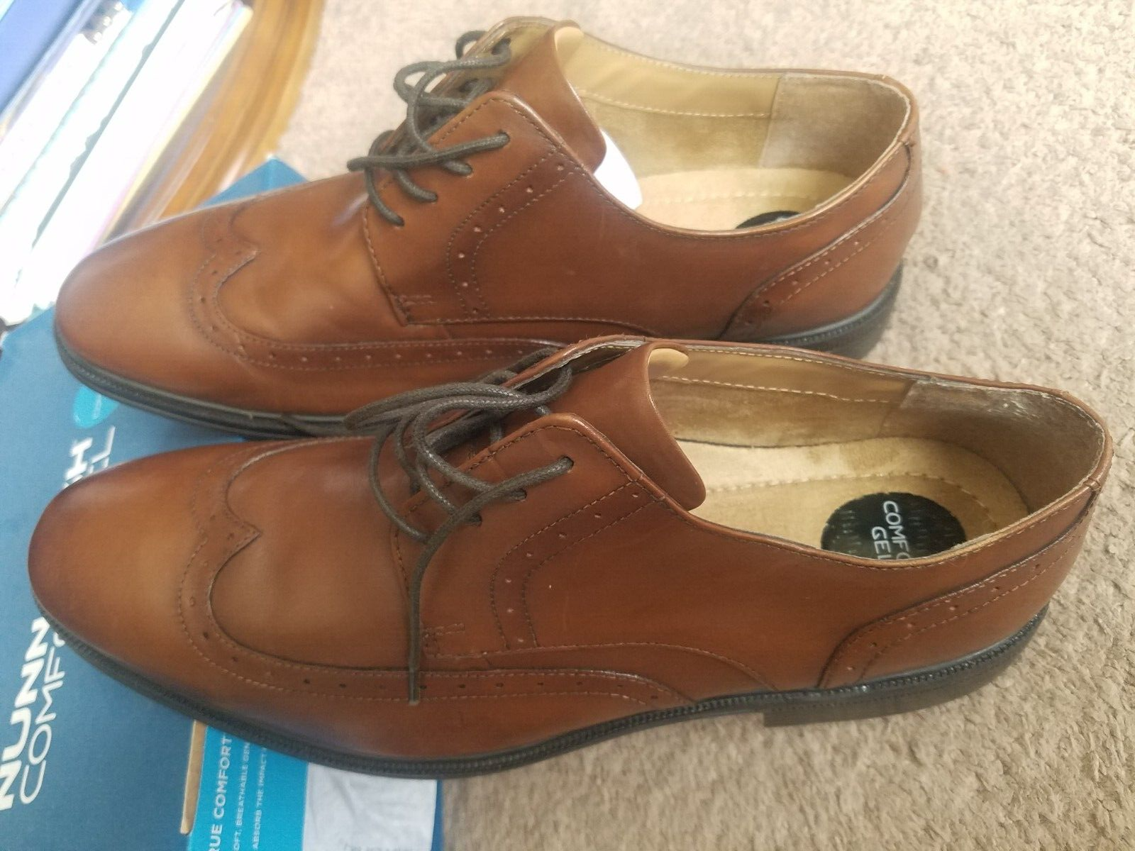 SAOLA Oxford Nunn Bush Comfort Gel vera pelle Sherwood punta alare taglia 13W ottimo