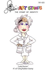 Loralie Art Stamp - 701025 Lady Doctor - 4" x 6" Cling Rubber Sheet