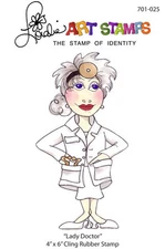 Loralie Art Stamp - 701025 Lady Doctor - 4" x 6" Cling Rubber Sheet