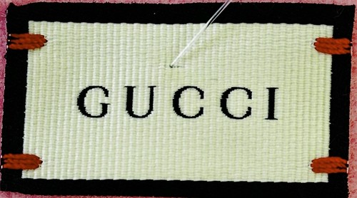 NEW GUCCI "Guccy" Silk Cashmere Rectangle Scarf Rose Pink Green Sequin Details - Picture 7 of 9