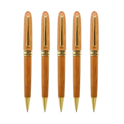 5Pcs Bamboo Pens Signature Pens Ballpoint Pen Handcraft Business Tip Pens