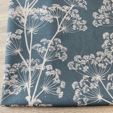 1407. COW PARSLEY Linen Look, 100% Cotton Fabric. Price per 1/2 metre