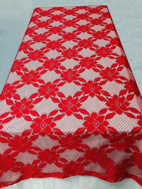 Red Lace Tablecloth 65" x 82" Magnolias Diningroom Kitchen Wedding Banquet