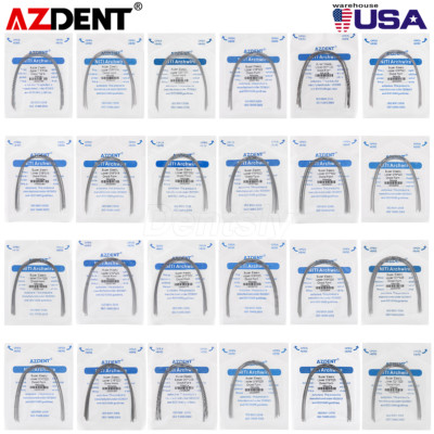AZDENT arcos de ortodoncia niti super elástico rectángulos ovoide dental USA