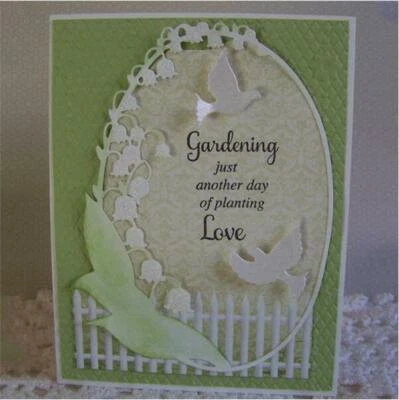 Lily of The Valley Frame Metal Cutting Dies Craft Scrapbooking Card Making Album