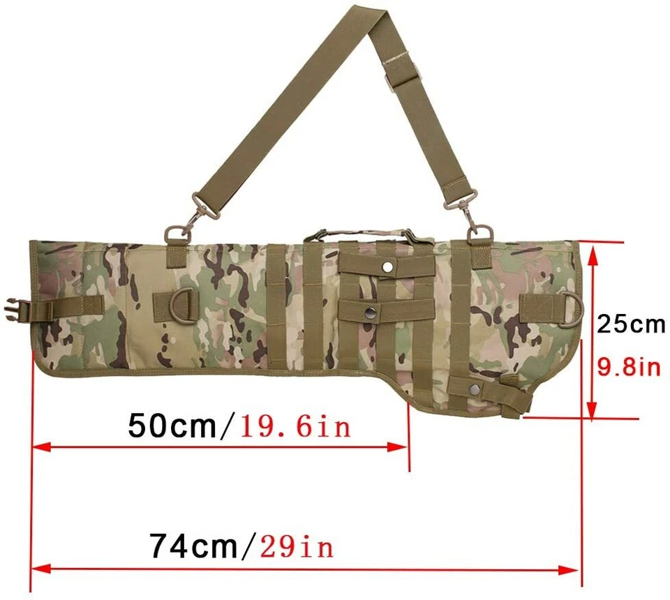 Tactical Shotgun Rifle Scabbard Bag Shoulder Sling Case Holster Molle bags 29" - Image 3 of 4