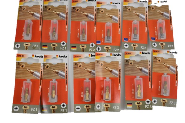 Kwb Bits Pozidriv PZ1 PZ2 PZ3 Schrauberbits Bitset Titan 12 StüCk Sortiert-image
