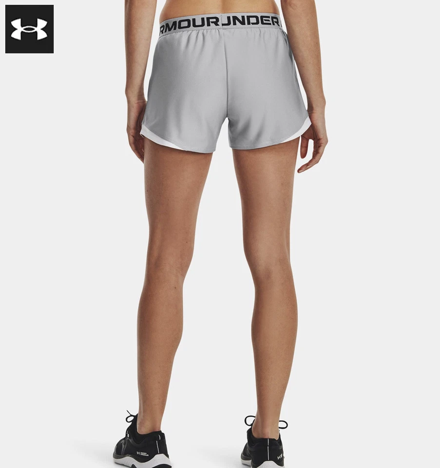 OFERTA Pantalones Cortos Under Armour Mujeres Play Up 2.0 Ligeros de Entrenamiento para Correr Gris Nuevo Mediano Foto 3 de 4