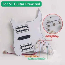 HSH Prewired Loaded Pickguard with Humbucker Pickups for Fender Strat Guitar