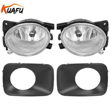KUAFU Fog Lights Clear Lens w/Fog Light Trim Covers For Honda Pilot 2009-2011