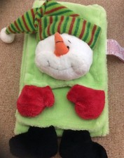 Ganz Cozy Cuties Plush Winter Kids' 45" Long Scarf Wrap: Green Snowman