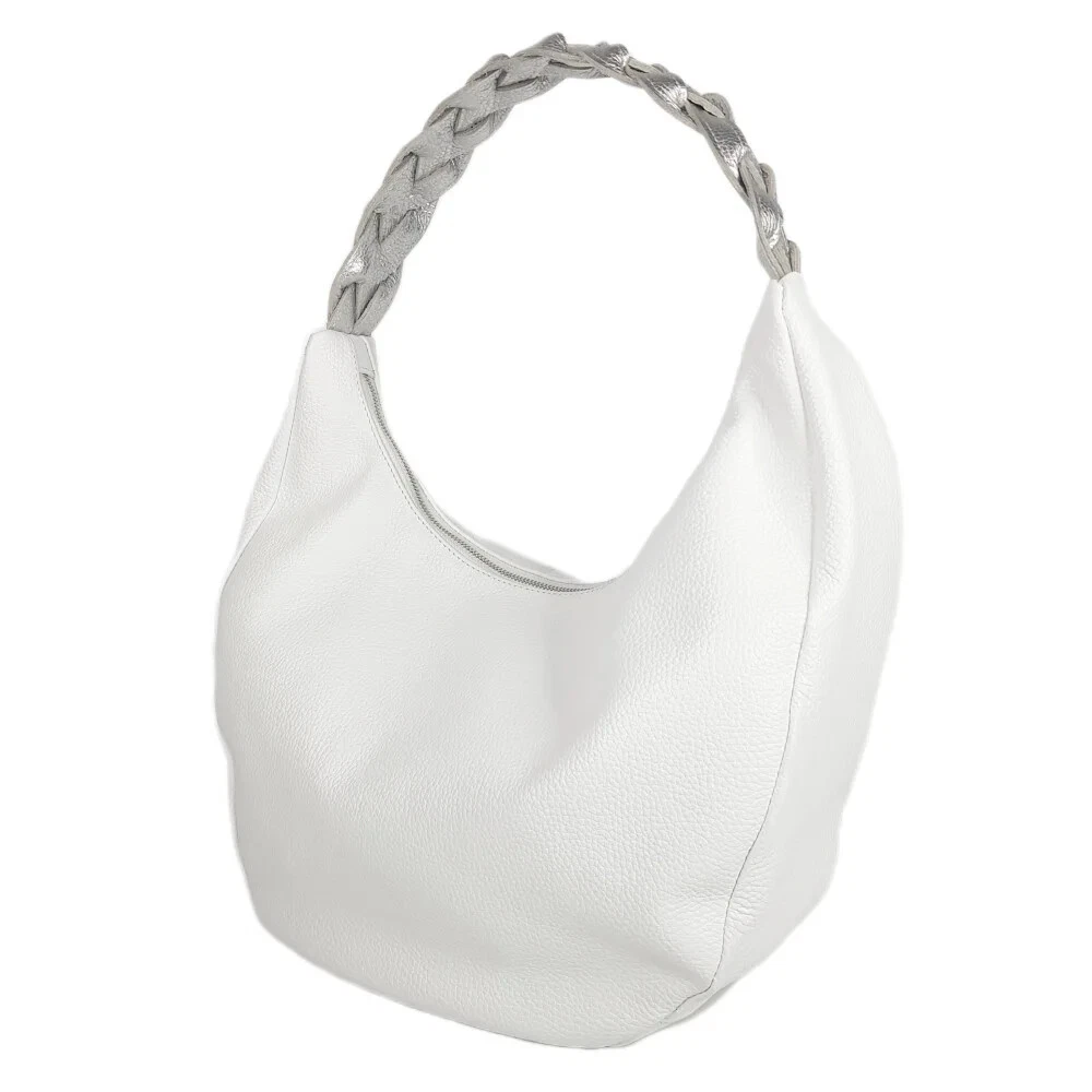 COACH Borsa a mano donna ciottoli in vera pelle bianca borsa a tracolla borsa hobo shopper tote