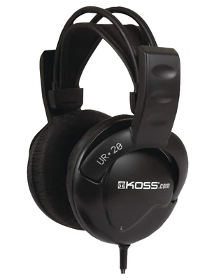 Over The Ear Headphones Wired Black Flexible Clear Sound Stereophone 3.5mm