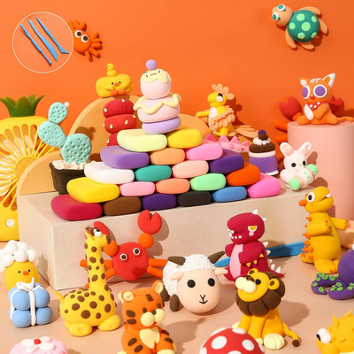 36 Colors Air Dry Clay Kit, DIY Modeling Clay for Kids with 3 Sculpting Tools, M