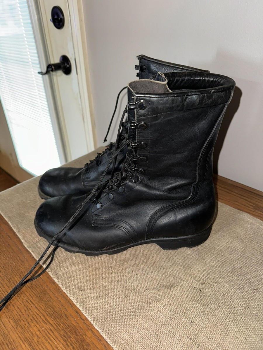 Vintage 1997 Combat Boots Men Black US Army Military 9 1/2
