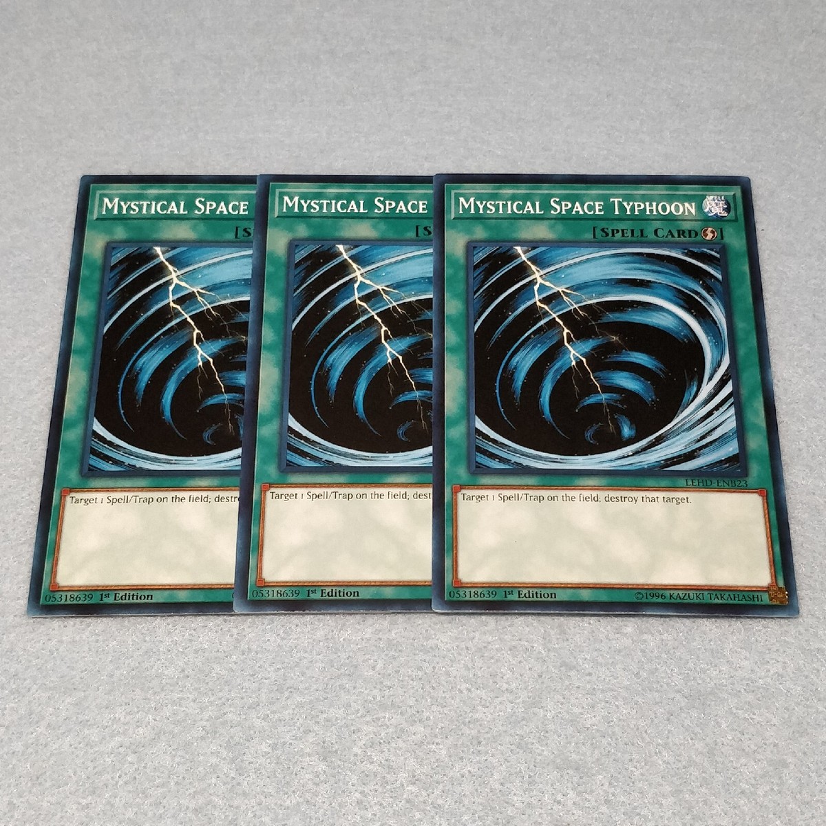Yugioh Mystical Space Typhoon LEHD 1st Edition Common 3 Card