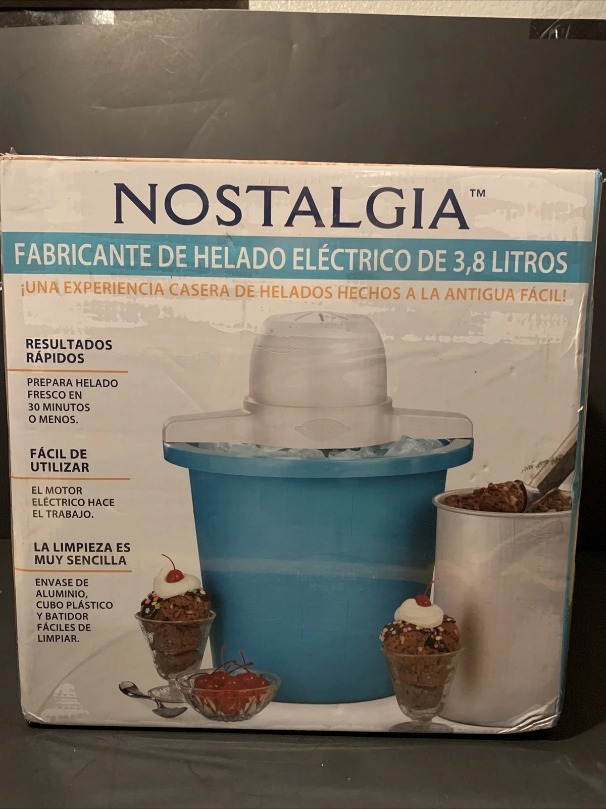 4-Quart Electric Ice Cream Maker Machine Yogurt Gelato Churning Bucket Powerful