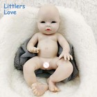 13'' Full Silicone Reborn Baby Blue Eyes Girl Silicone Newborn Doll Gift — photo 3