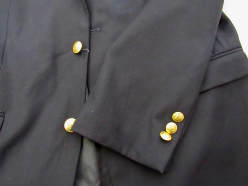Nautica Boy’s Navy Blue Blazer Jacket Brass Anchor Buttons Year Round Size 20 - Picture 9 of 12