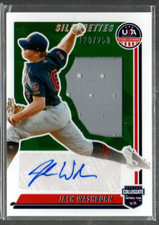 2022 USA Baseball Stars Stripes Silhouettes #37 Jack Washburn Auto Jersey /250