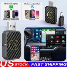 Mini USB 2 in1 Wireless CarPlay Adapter Dongle For iPhone Apple Android Carplay