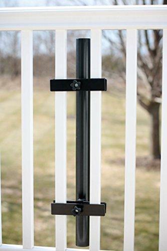 Patio Deck Umbrella Holder Outdoor Base Mount Attaches To Railing Black White For Sale Online