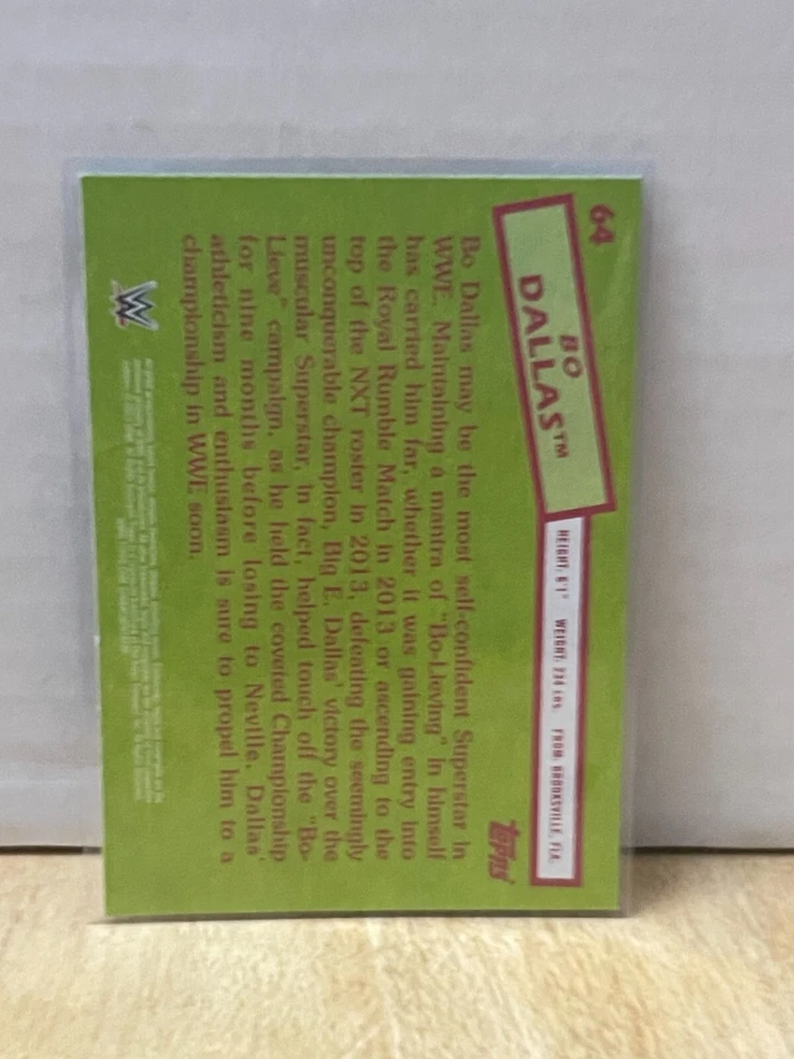 2015 Topps WWE Heritage 〜 WWE Superstar  #64 BO DALLAS - Image 2 of 2