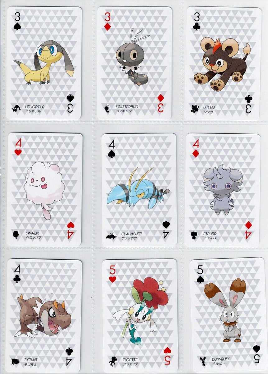 POKEMON POKER XY 2013 Playing Cards Set 54/54 Charizard Blastoise