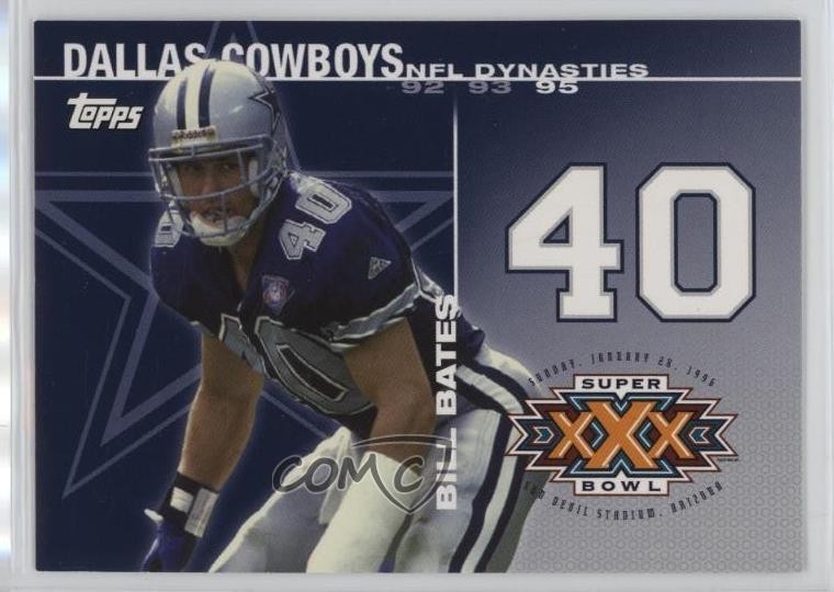 2008 Topps NFL Dynasties Tribute Bill Bates #DYN-BB xb4