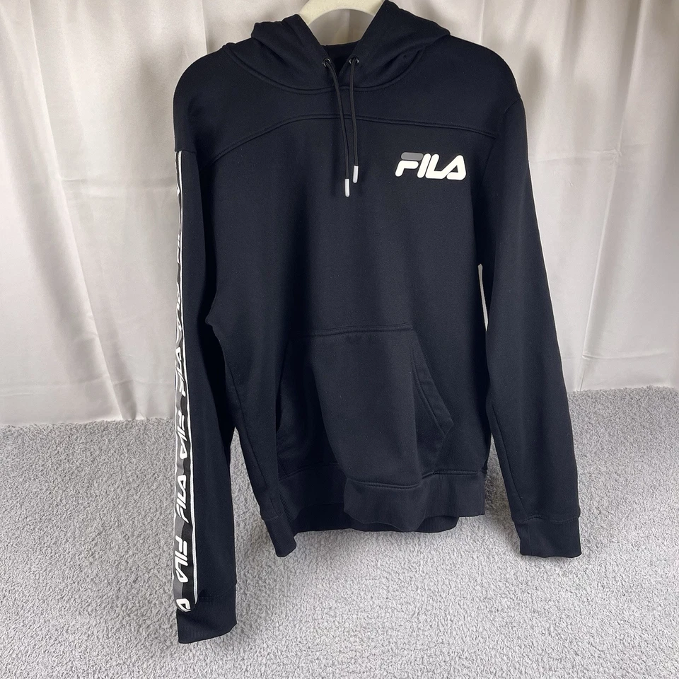 Fila Men Hoodie Sweatshirt Regular Fit Medium Pullover - Image 3 of 4