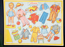 1950's German Uncut German Paper Doll Sheet "Klaus" Costumes & Accessories