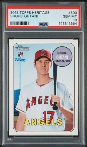 SHOHEI OHTANI 2018 Topps Heritage #600 PSA 10 GEM MT RC
