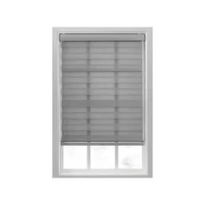 Zebra Grey Cordless Light Filtering Polyester Roller Shades - 45 In. W X 72 In. 