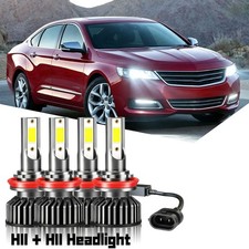 For Chevy Impala 2006 2007 2008-2013 Combo 6000k Led Headlights Hilow Bulbs