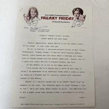 Freaky Friday Disney Press  Movie release campaign 1976 original movie